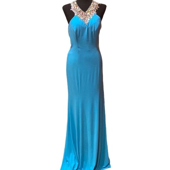Tony Bowls Halter Crystal Dress Size 6